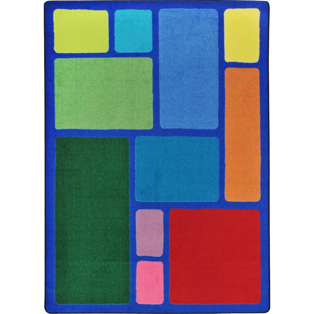 Kid Essentials Our Block 10'9" x 13'2" Area Rug in Color Multi. Picture 1