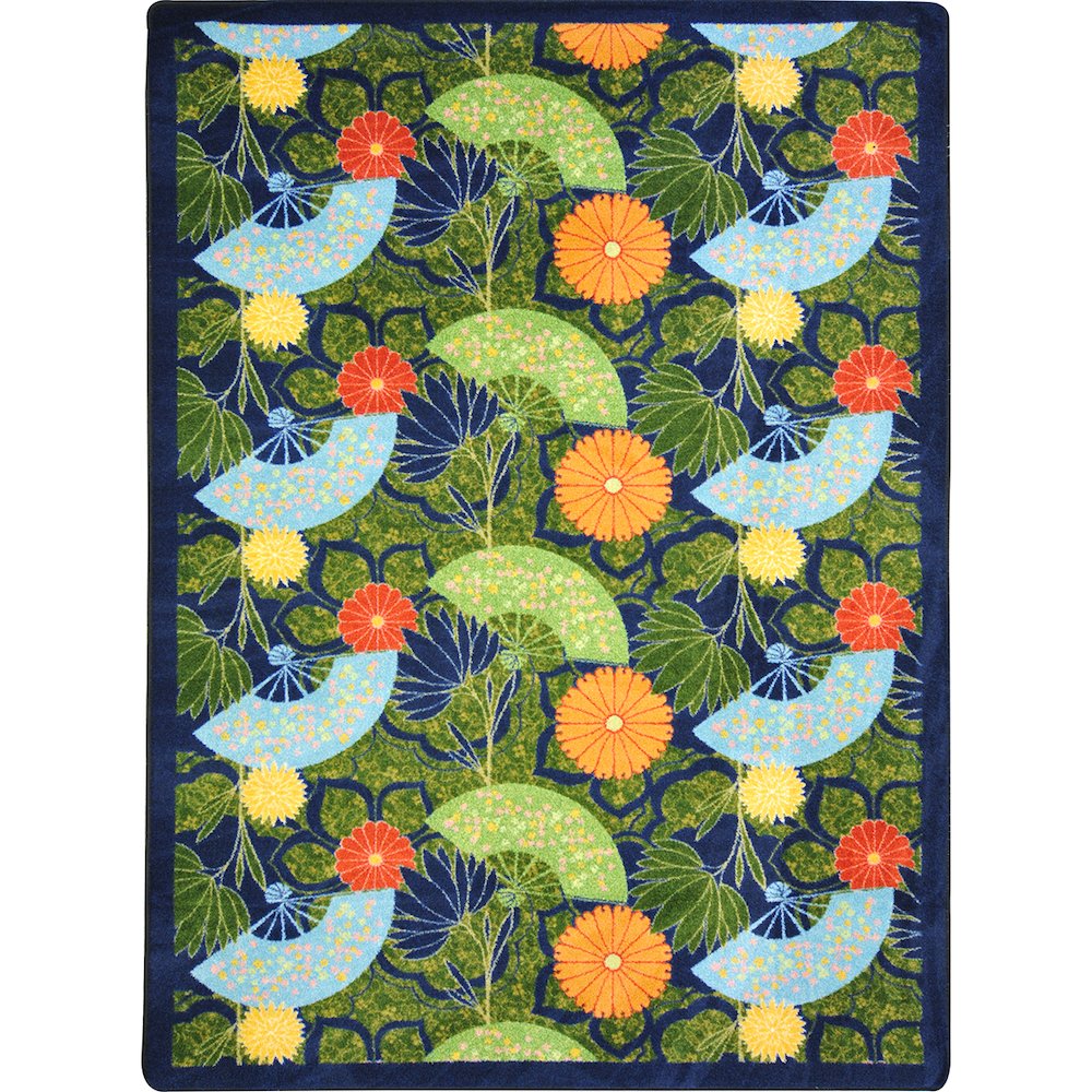 Kaleidoscope Pacific Rim 10'9" x 13'2" Area Rug in Color Green. Picture 1