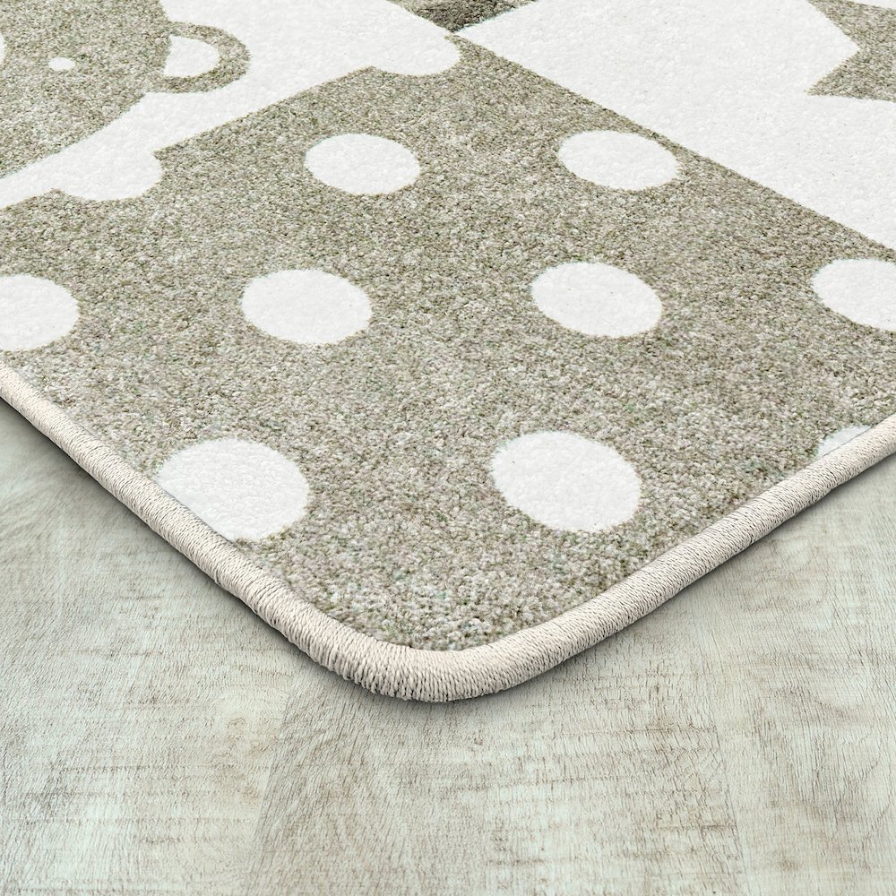 Claremont Kids Patchwork Boy 7'8" x 10'9" Area Rug in Color Linen. Picture 2