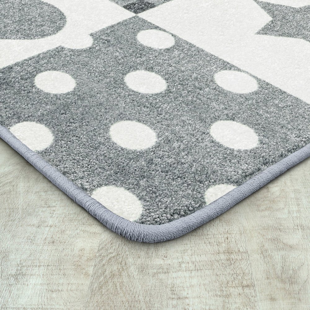Claremont Kids Patchwork Girl 7'8" x 10'9" Area Rug in Color Cloudy. Picture 2