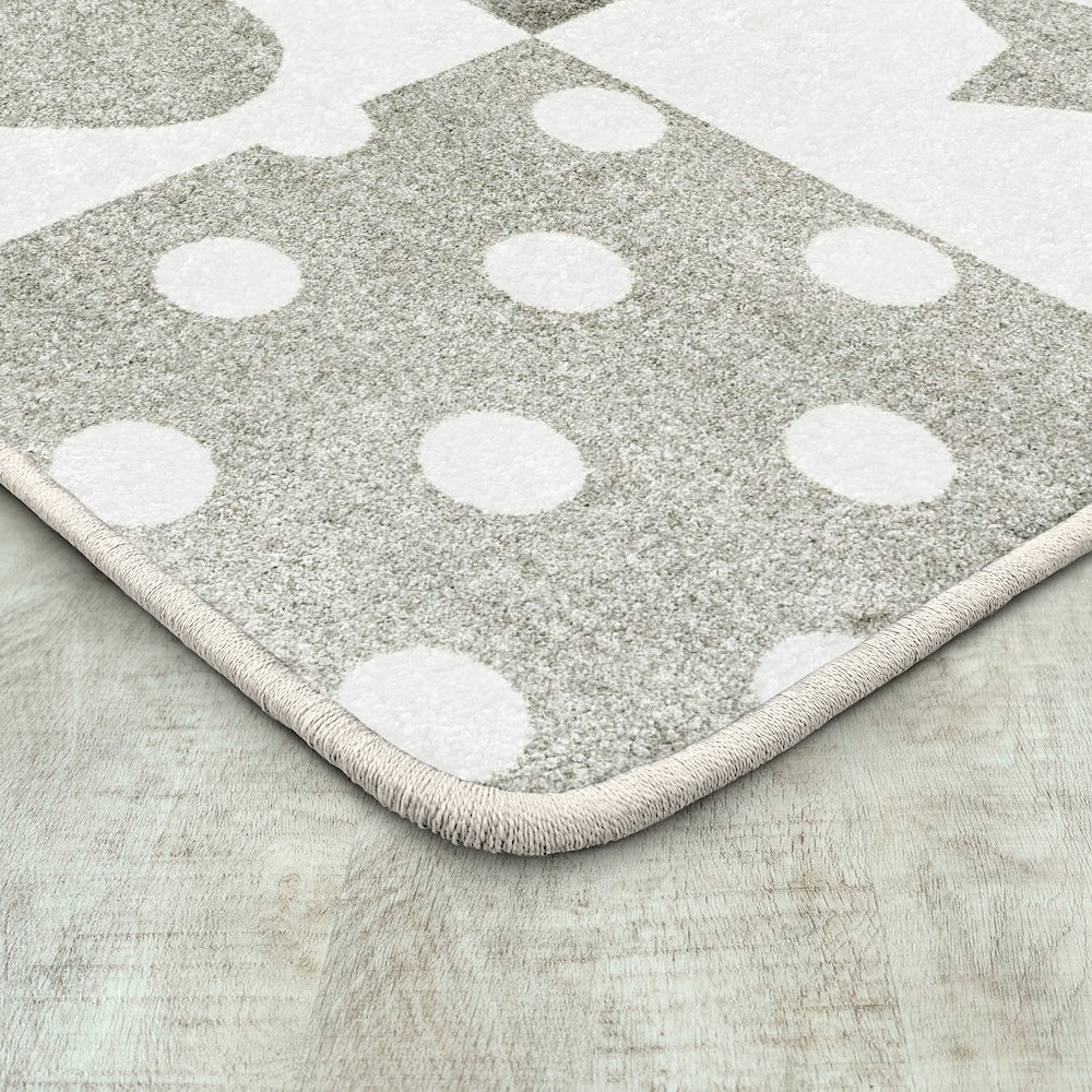 Claremont Kids Patchwork Girl 7'8" x 10'9" Area Rug in Color Linen. Picture 2