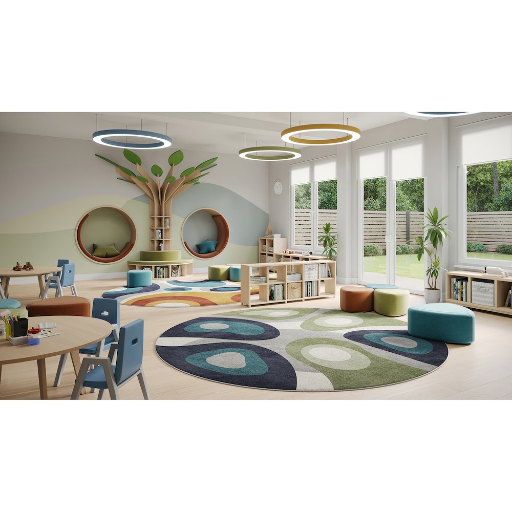 Peaceful Meadow 13'2" Round Area Rug in Color Multi. Picture 3