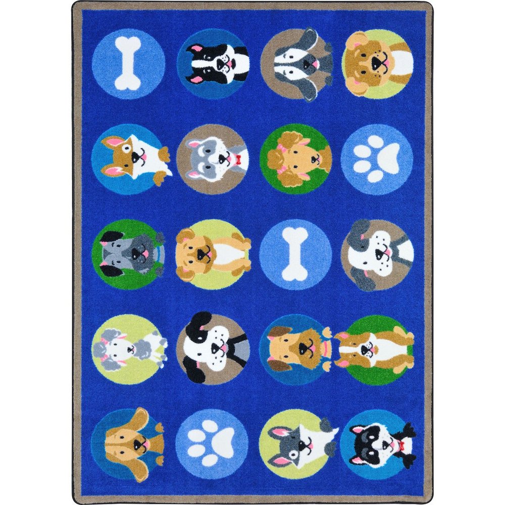 Kid Essentials Playful Paws 10'9" x 13'2" Area Rug in Color Multi. Picture 1