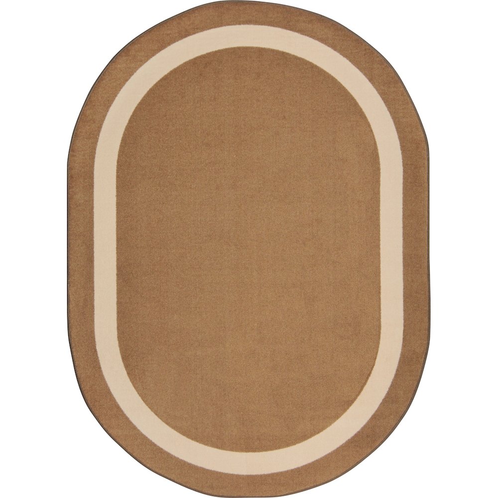 Kid Essentials Portrait 10'9" x 13'2" Oval Area Rug in Color Mocha. Picture 1