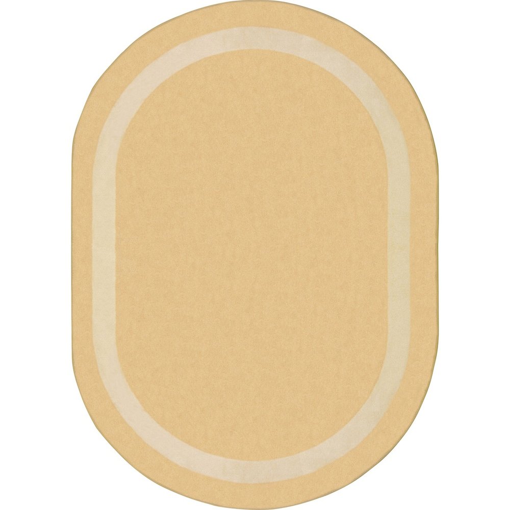 Kid Essentials Portrait 10'9" x 13'2" Oval Area Rug in Color Sandstone. Picture 1