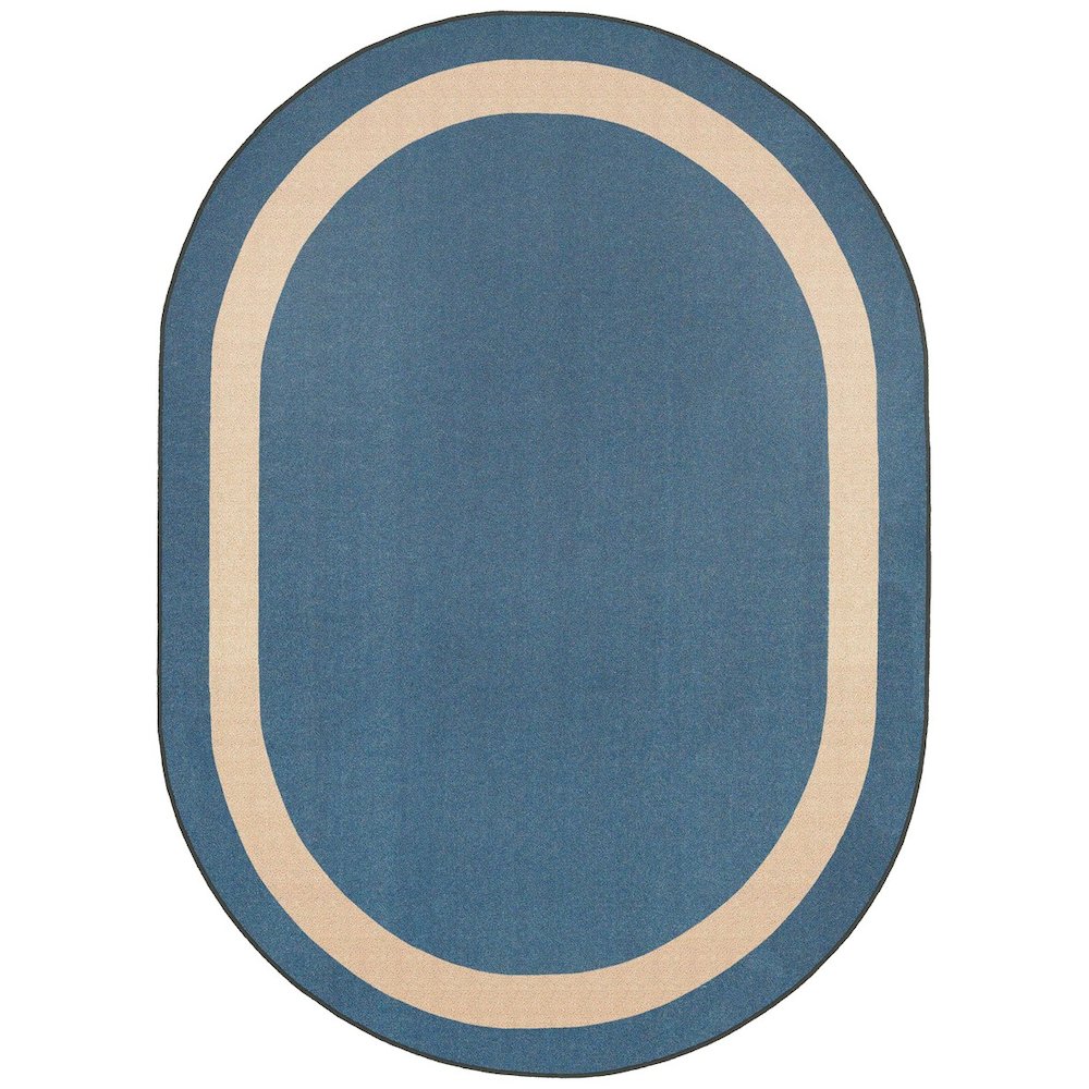 Kid Essentials Portrait 10'9" x 13'2" Oval Area Rug in Color Seaside. Picture 1