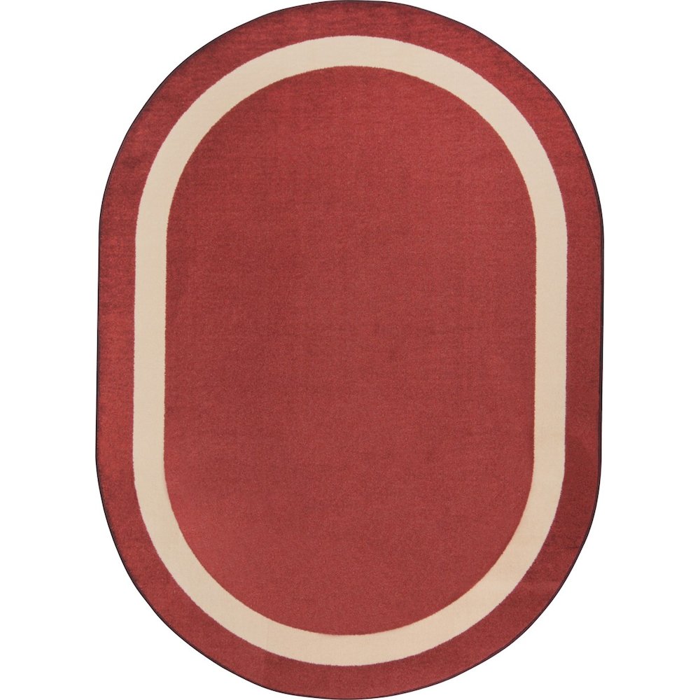 Kid Essentials Portrait 10'9" x 13'2" Oval Area Rug in Color Wine. Picture 1