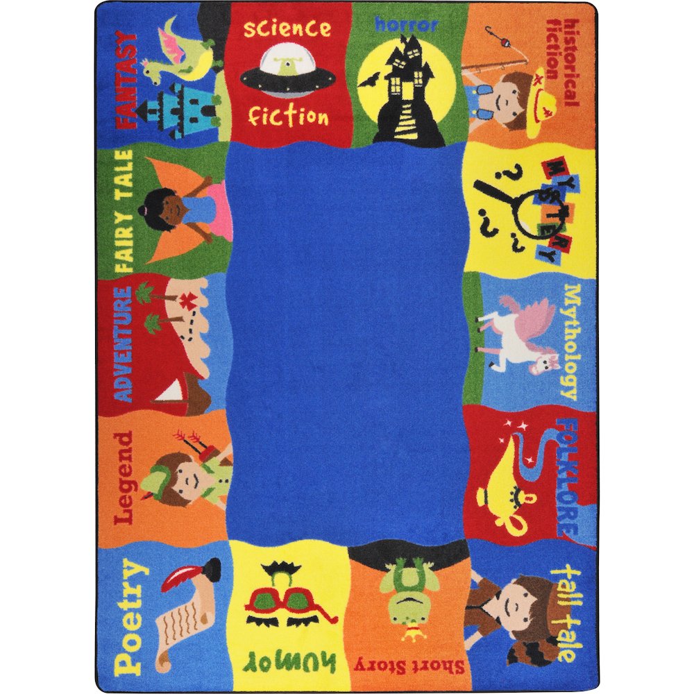 Kid Essentials Read Me A Story 10'9" x 13'2" Area Rug in Color Multi. Picture 1
