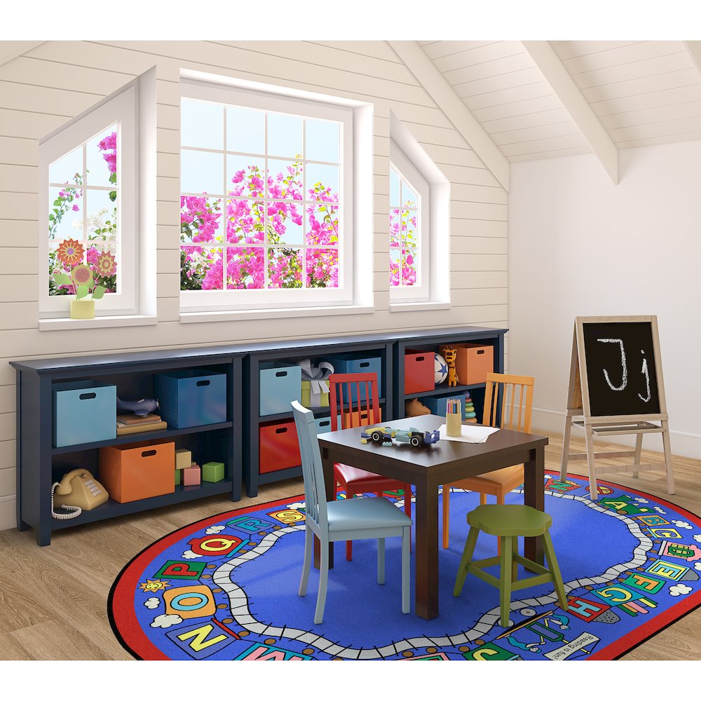 Kid Essentials Reading Train 10'9" x 13'2" Oval Area Rug in Color Multi. Picture 4
