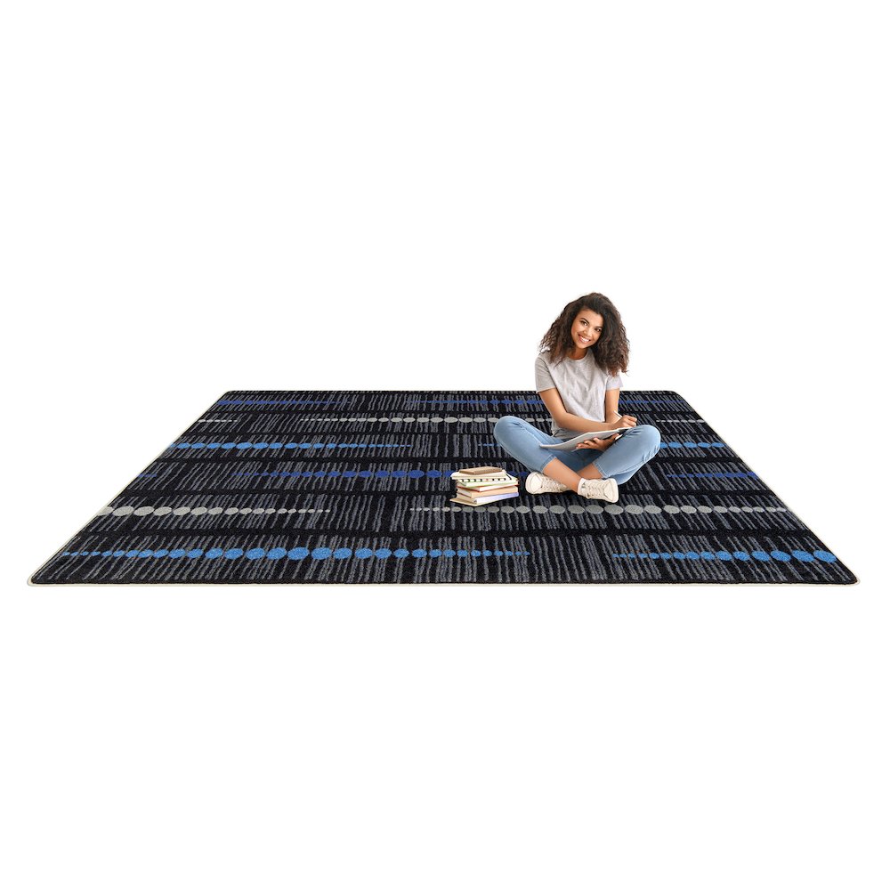 Kid Essentials Recoil 7'8" x 10'9" Area Rug in Color Sapphire. Picture 4