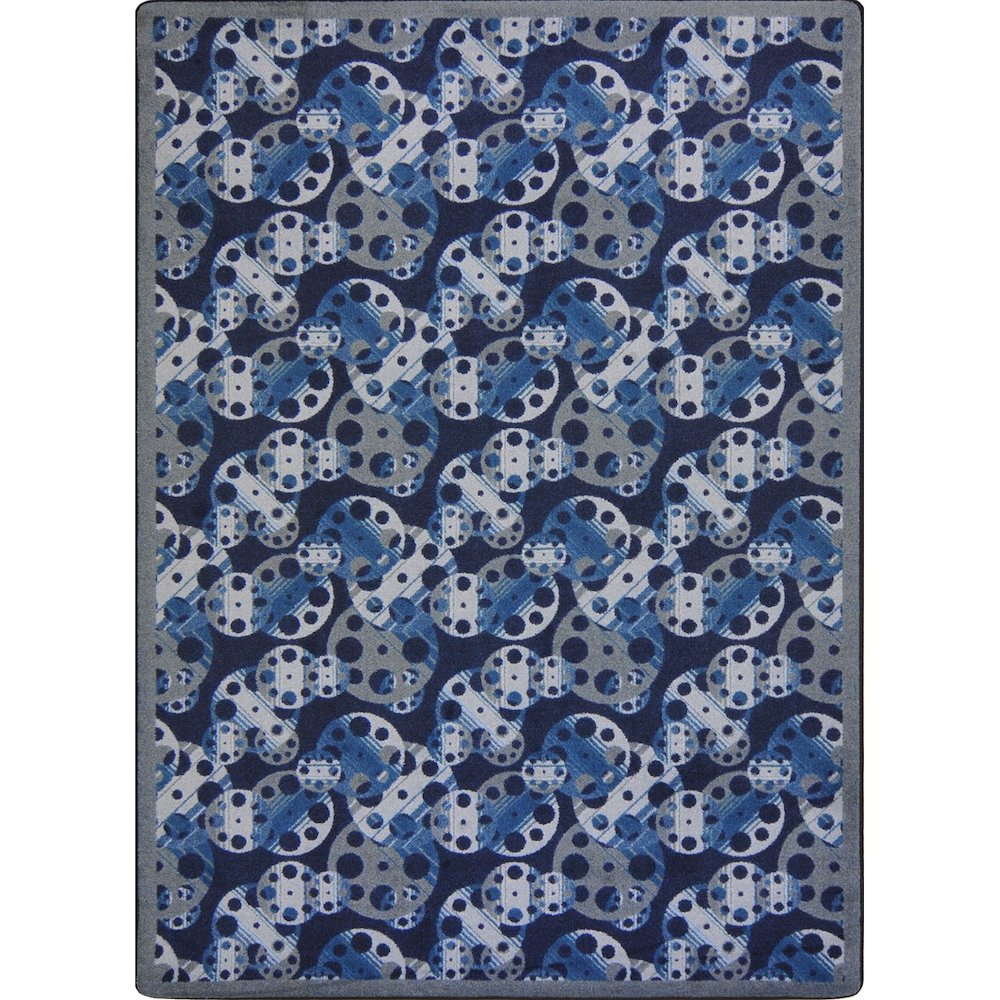 Any Day Matinee Reeling 7'8" x 10'9" Area Rug in Color Slate. Picture 1