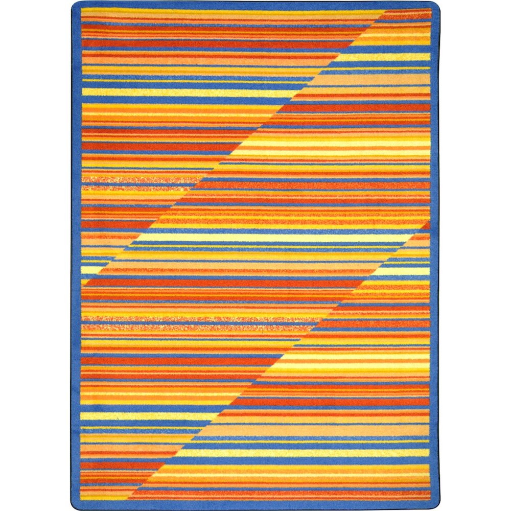 Kid Essentials Rhythm 7'8" x 10'9" Area Rug in Color Sunset. Picture 1