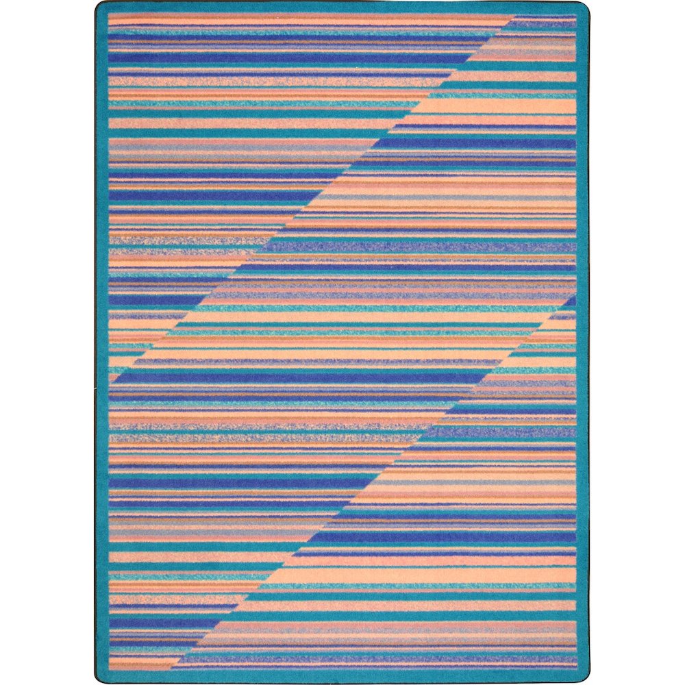 Kid Essentials Rhythm 7'8" x 10'9" Area Rug in Color Water. Picture 1
