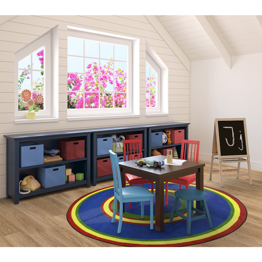 Kid Essentials Ripples 13'2" Round Area Rug in Color Primary. Picture 3
