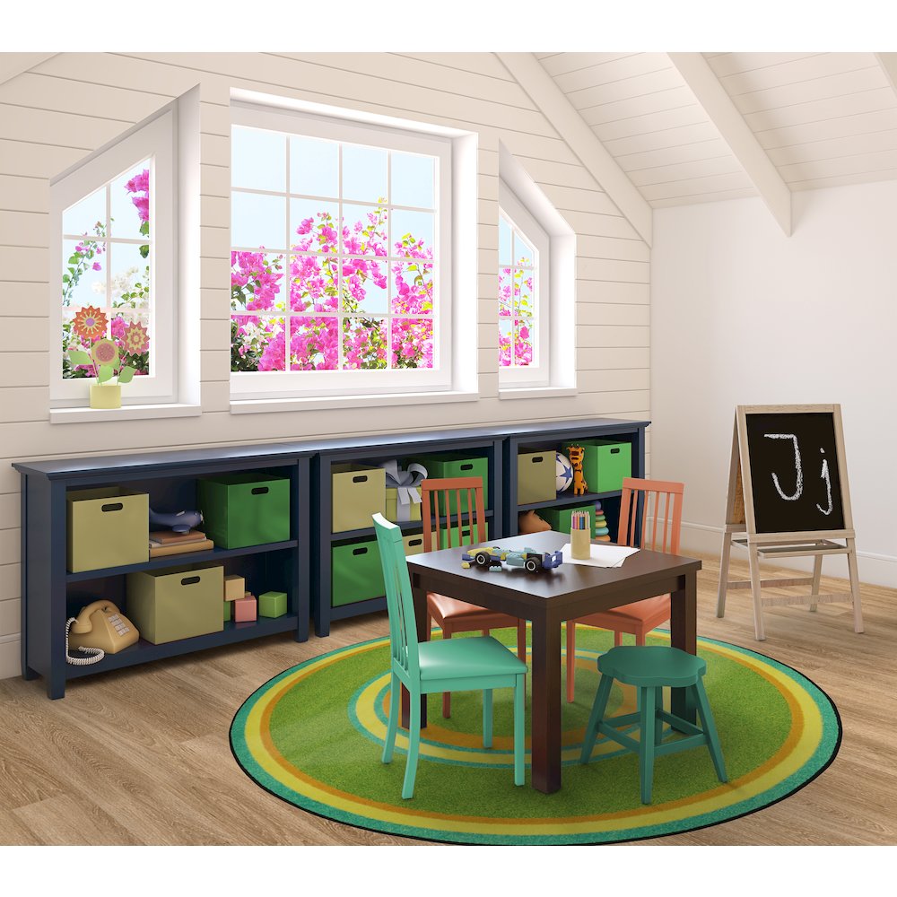 Kid Essentials Ripples 13'2" Round Area Rug in Color Retro. Picture 3