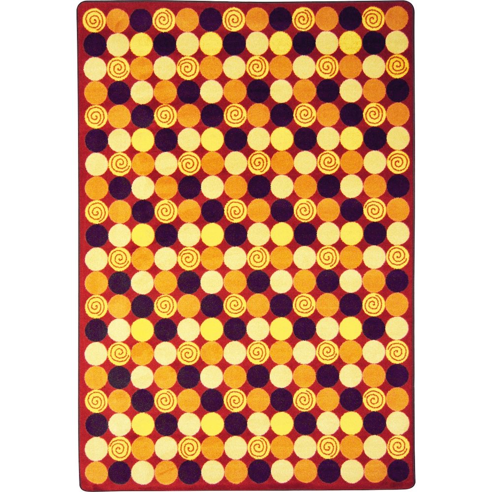 Kid Essentials Roundabout 7'8" x 10'9" Area Rug in Color Red. Picture 1
