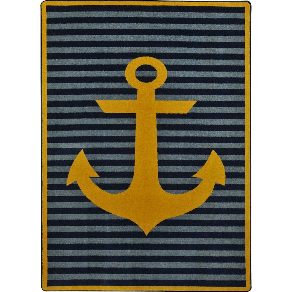 Kid Essentials Safe Mooring 7'8" x 10'9" Area Rug in Color Yellow. Picture 1