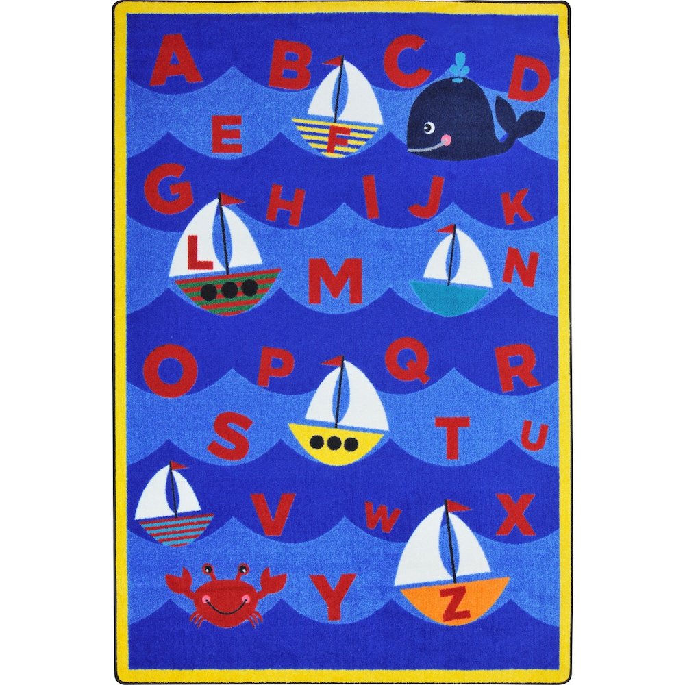 Kid Essentials Sailor's Alphabet 7'8" x 10'9" Area Rug in Color Multi. Picture 1