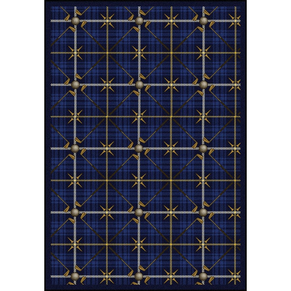 Games People Play Saint Andrews 7'8" x 10'9" Area Rug in Color Seaside Blue. Picture 1
