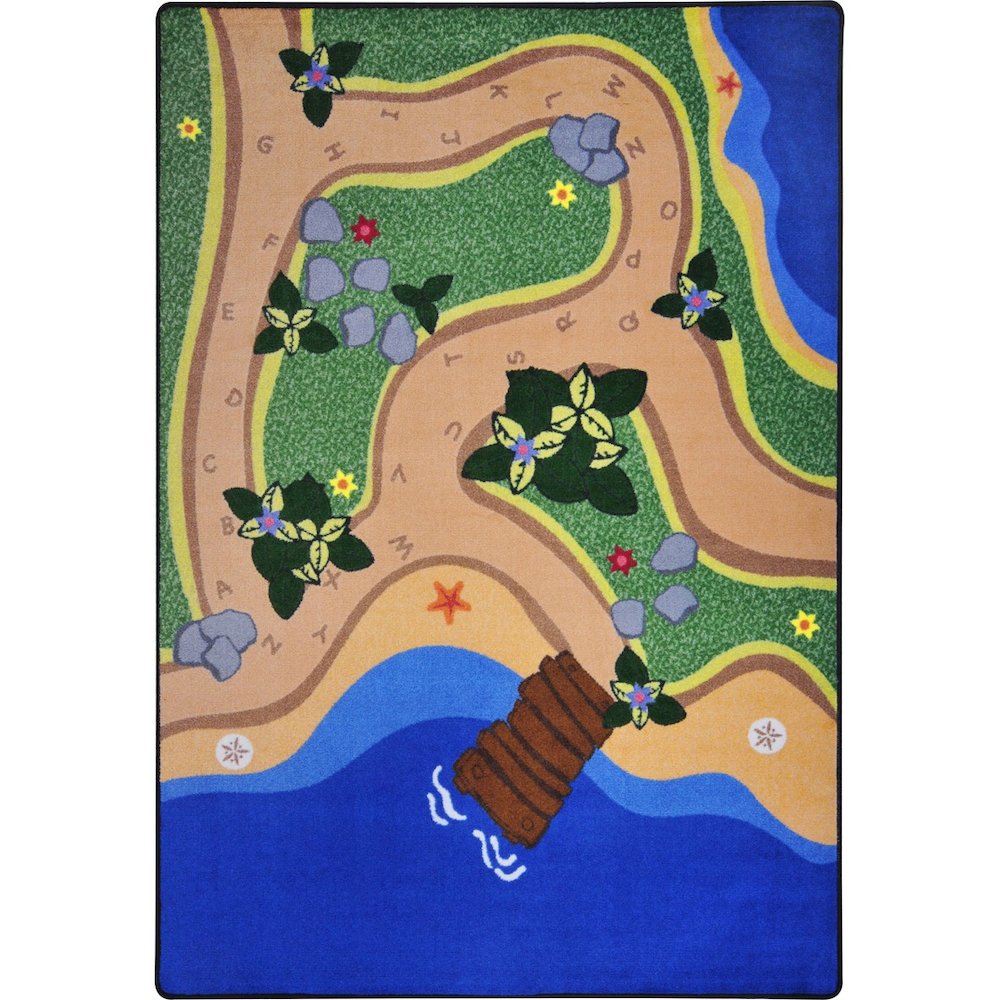 Kid Essentials Sandy Shores 10'9" x 13'2" Area Rug in Color Multi. Picture 1
