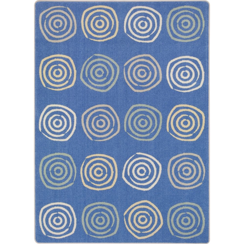 Kid Essentials Simply Swirls 10'9" x 13'2" Area Rug in Color Pastel. Picture 1