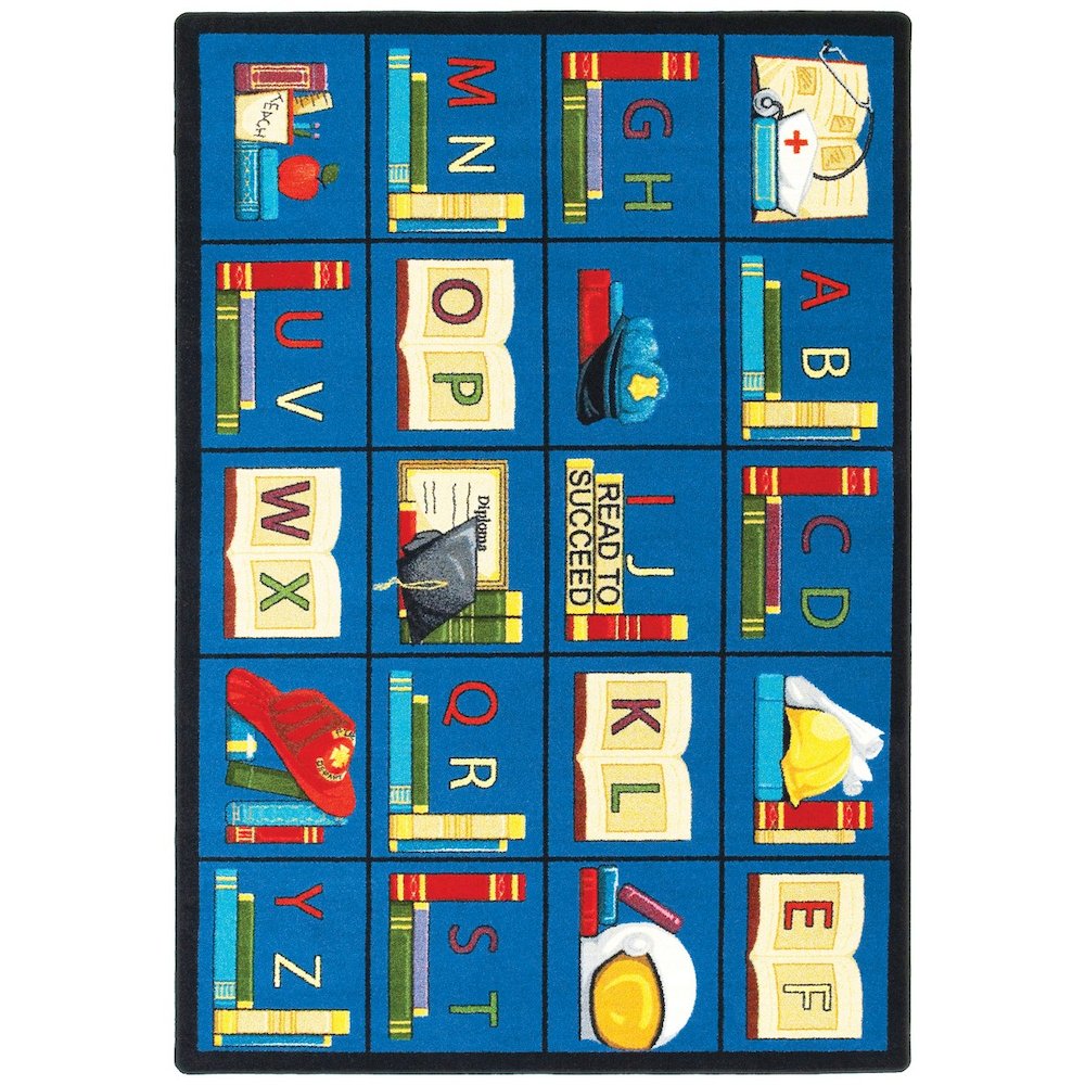 Kid Essentials Sit & Read 10'9" x 13'2" Area Rug in Color Multi. Picture 1