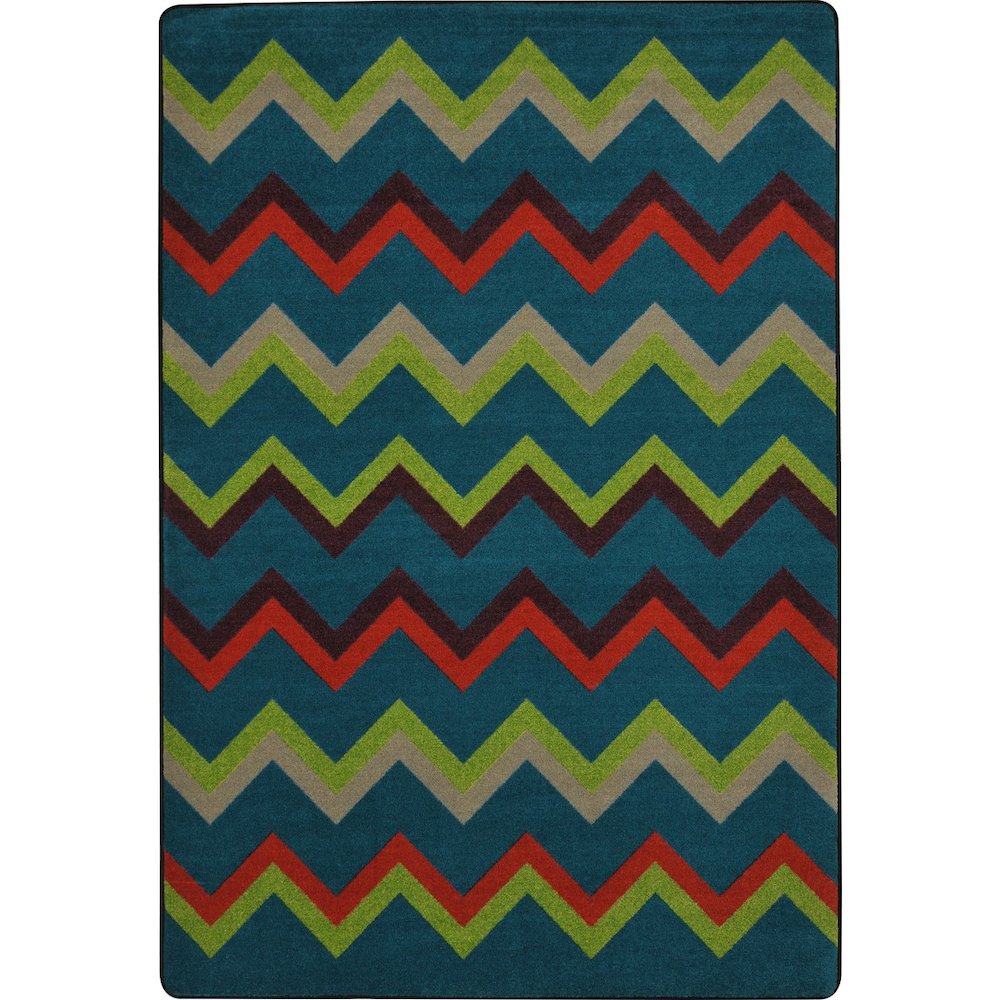 Kid Essentials Sonic 10'9" x 13'2" Area Rug in Color Tropics. Picture 1