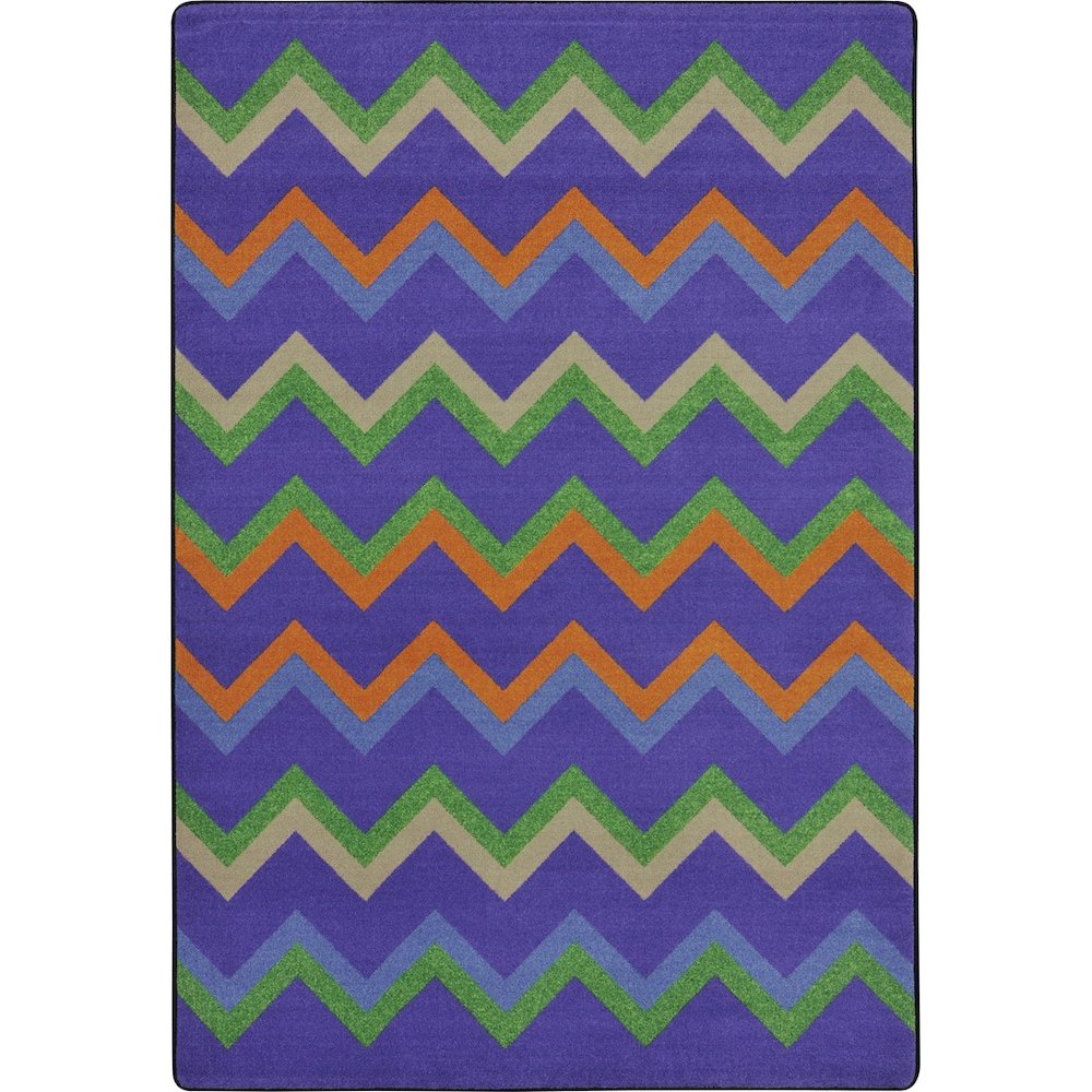 Kid Essentials Sonic 10'9" x 13'2" Area Rug in Color Violet. Picture 1