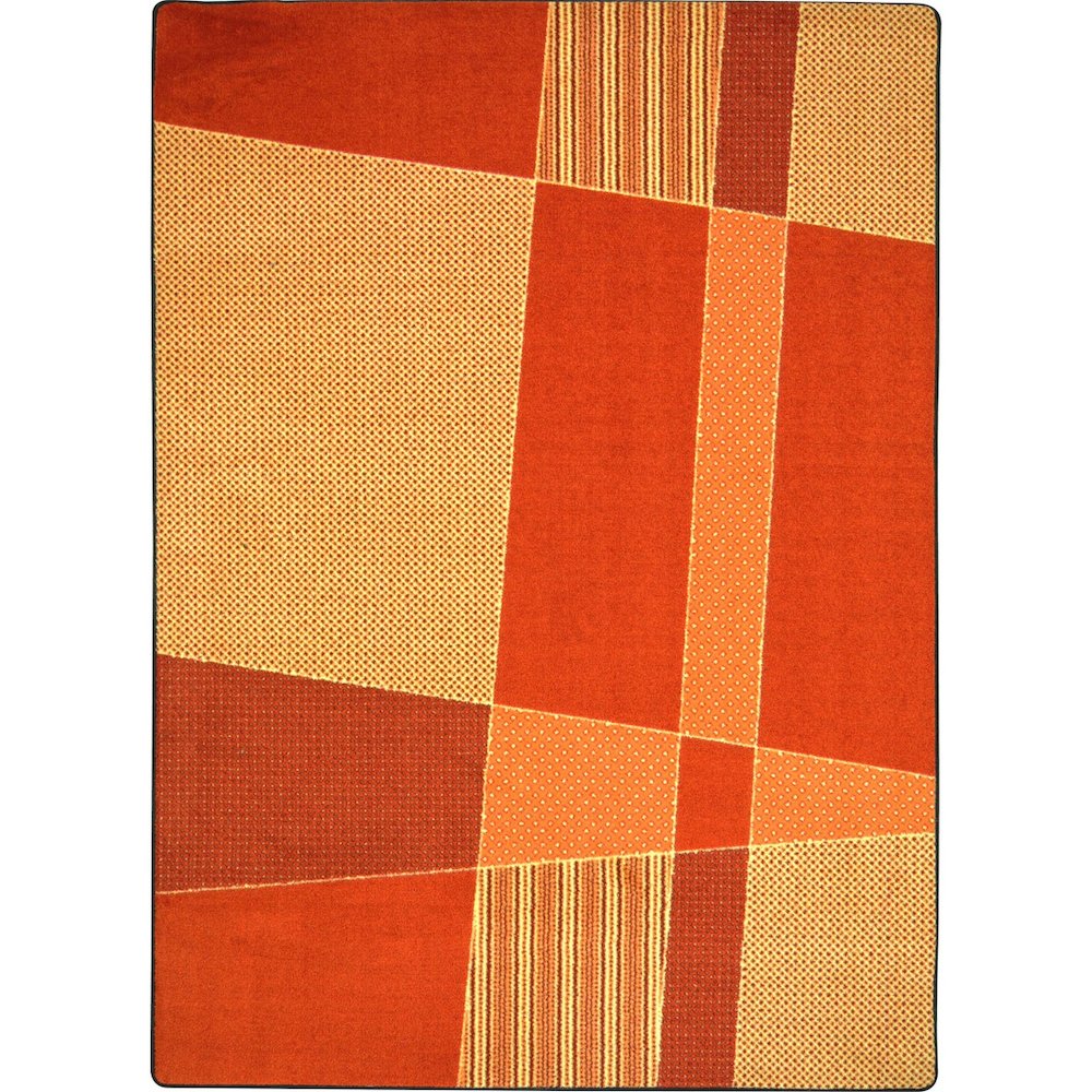 Kid Essentials Spazz 7'8" x 10'9" Area Rug in Color Orange. Picture 1