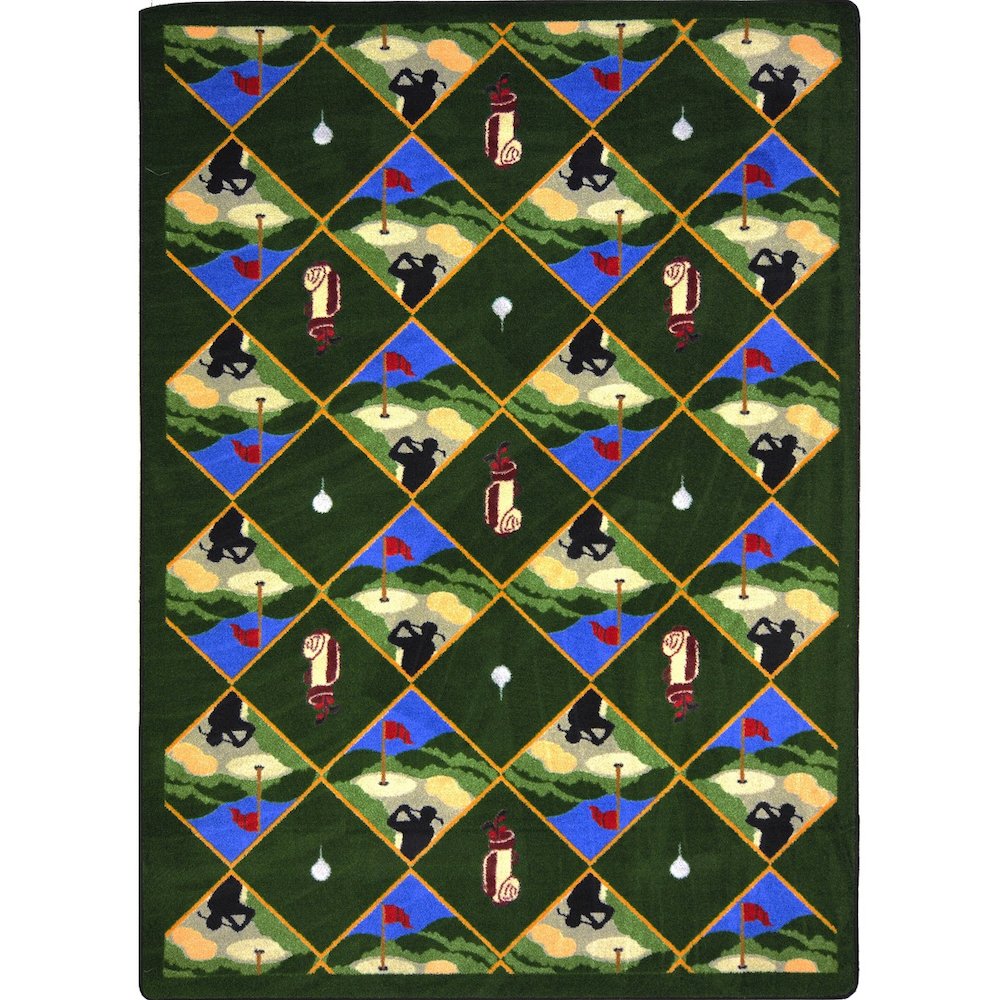Games People Play Spike N' Tee 7'8" x 10'9" Area Rug in Color Multi. Picture 1