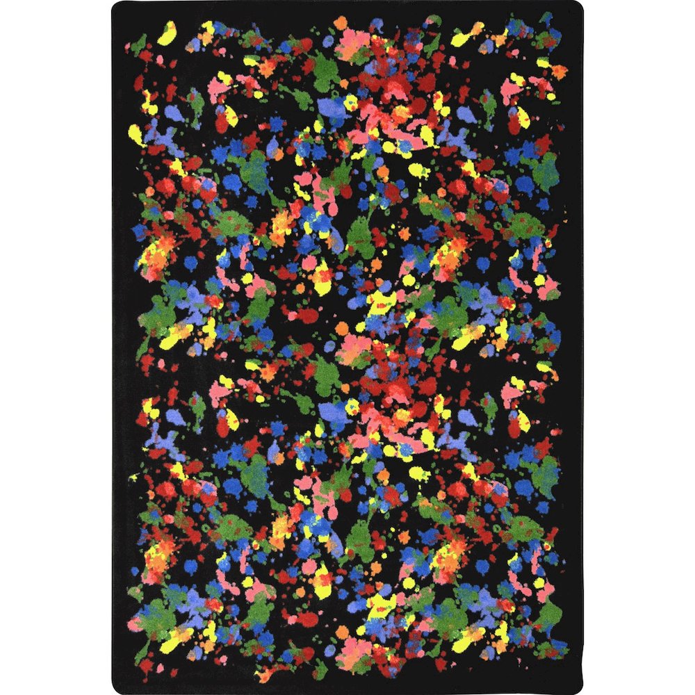 Kaleidoscope Splatter Paint 7'8" x 10'9" Area Rug in Color Multi. Picture 1