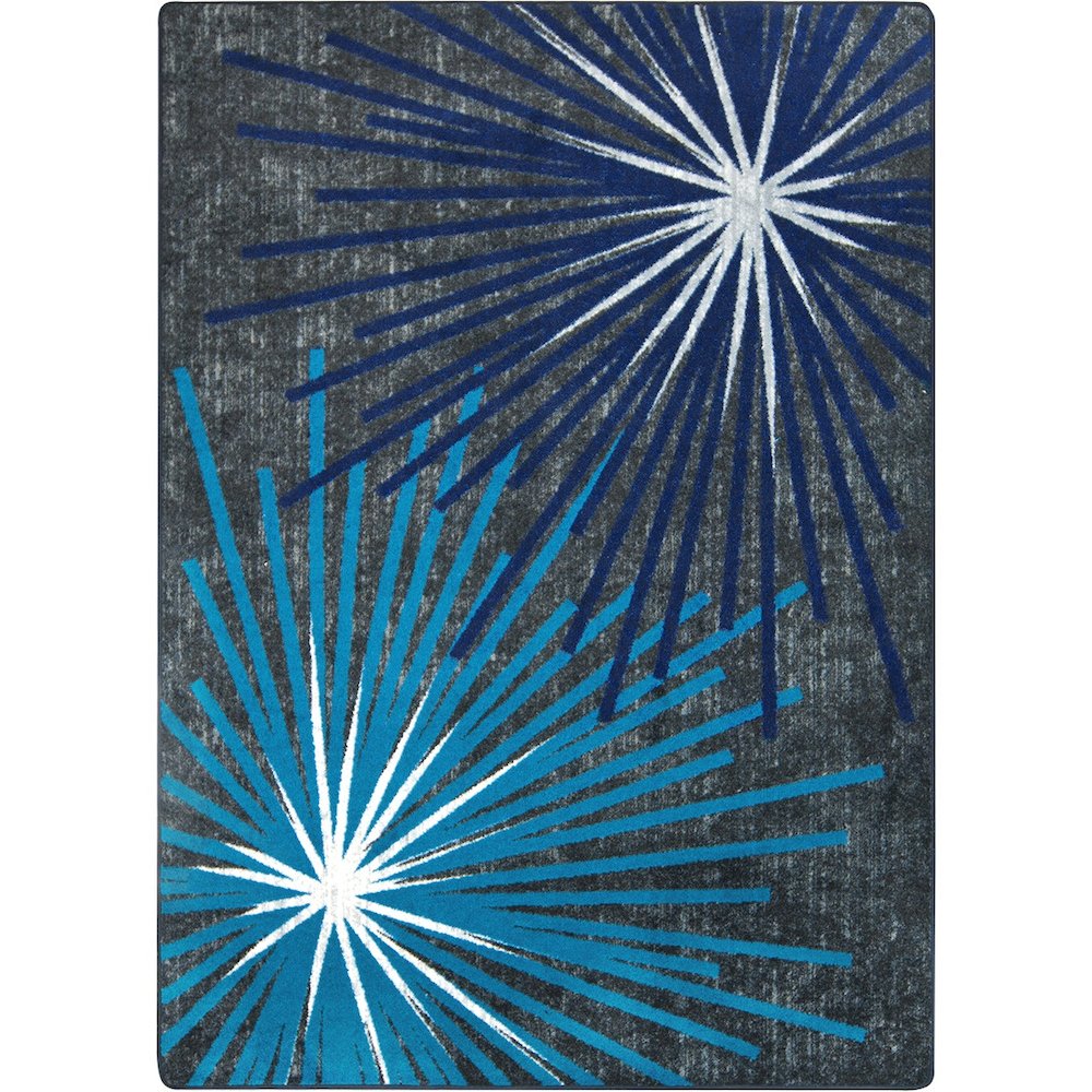 First Take Sputnik 7'8" x 10'9" Area Rug in Color Sapphire. Picture 1