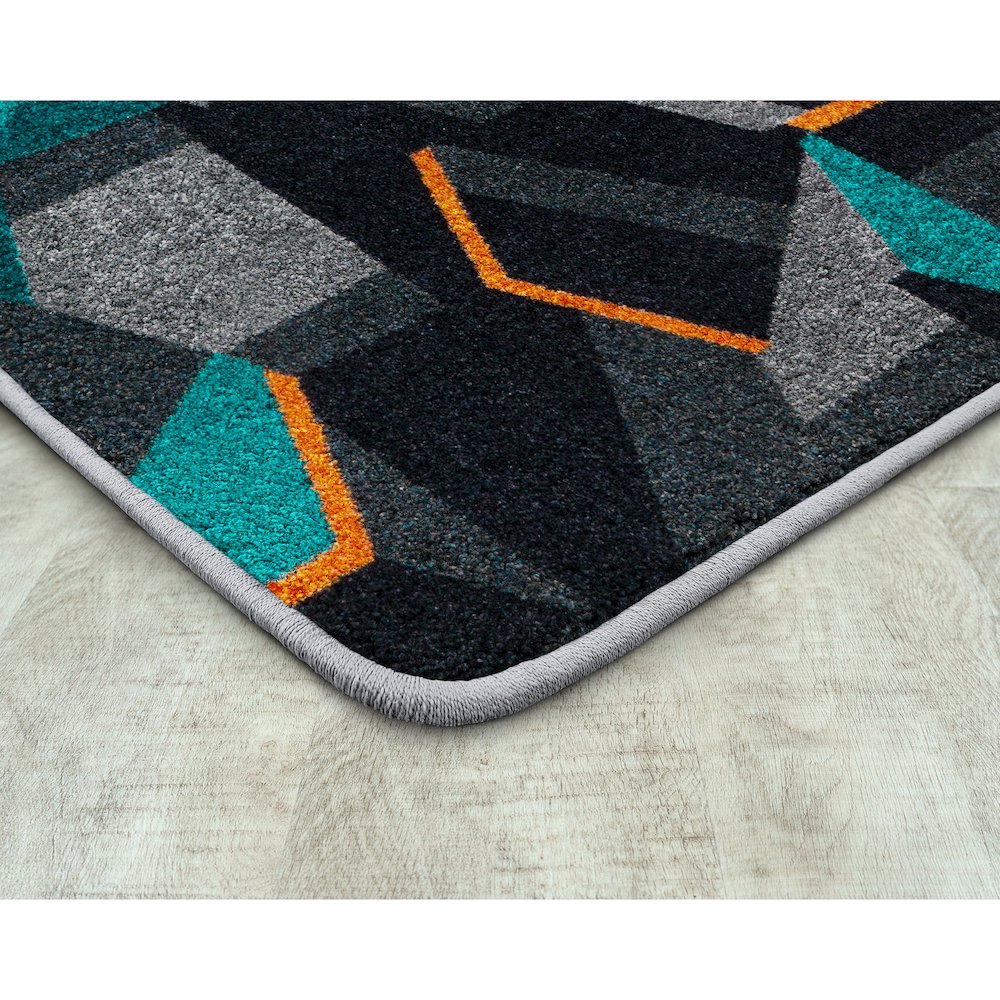 Kid Essentials Stealth 10'9" x 13'2" Area Rug in Color Teal. Picture 2