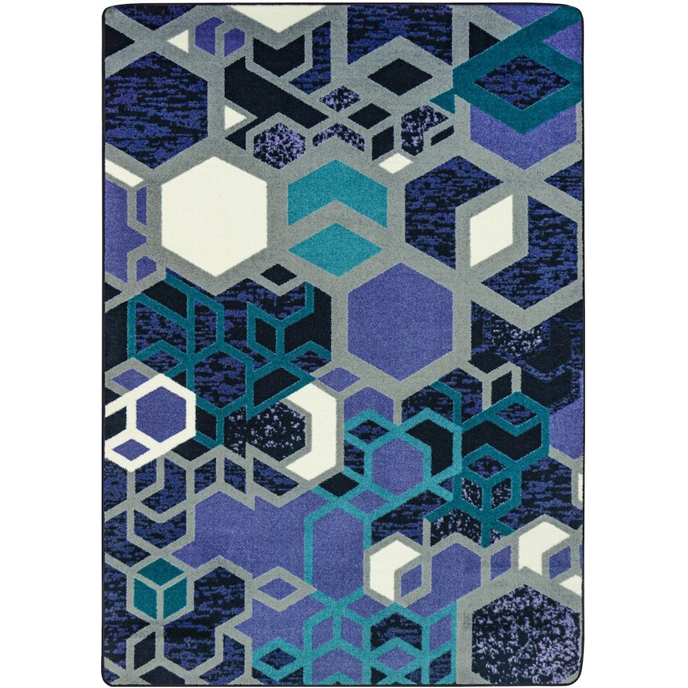 Kid Essentials Structured 10'9" x 13'2" Area Rug in Color Violet. Picture 1