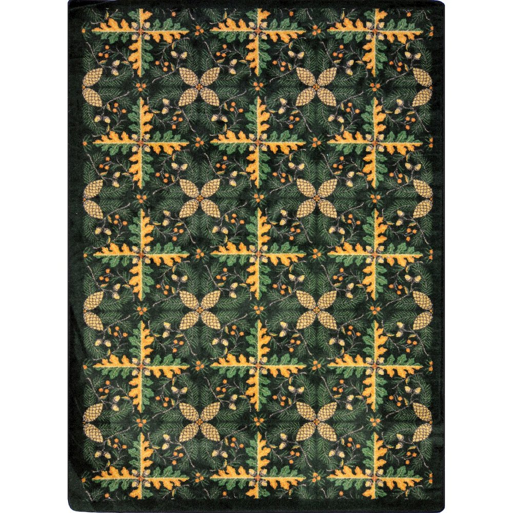 Kaleidoscope Tahoe 7'8" x 10'9" Area Rug in Color Pine. Picture 1