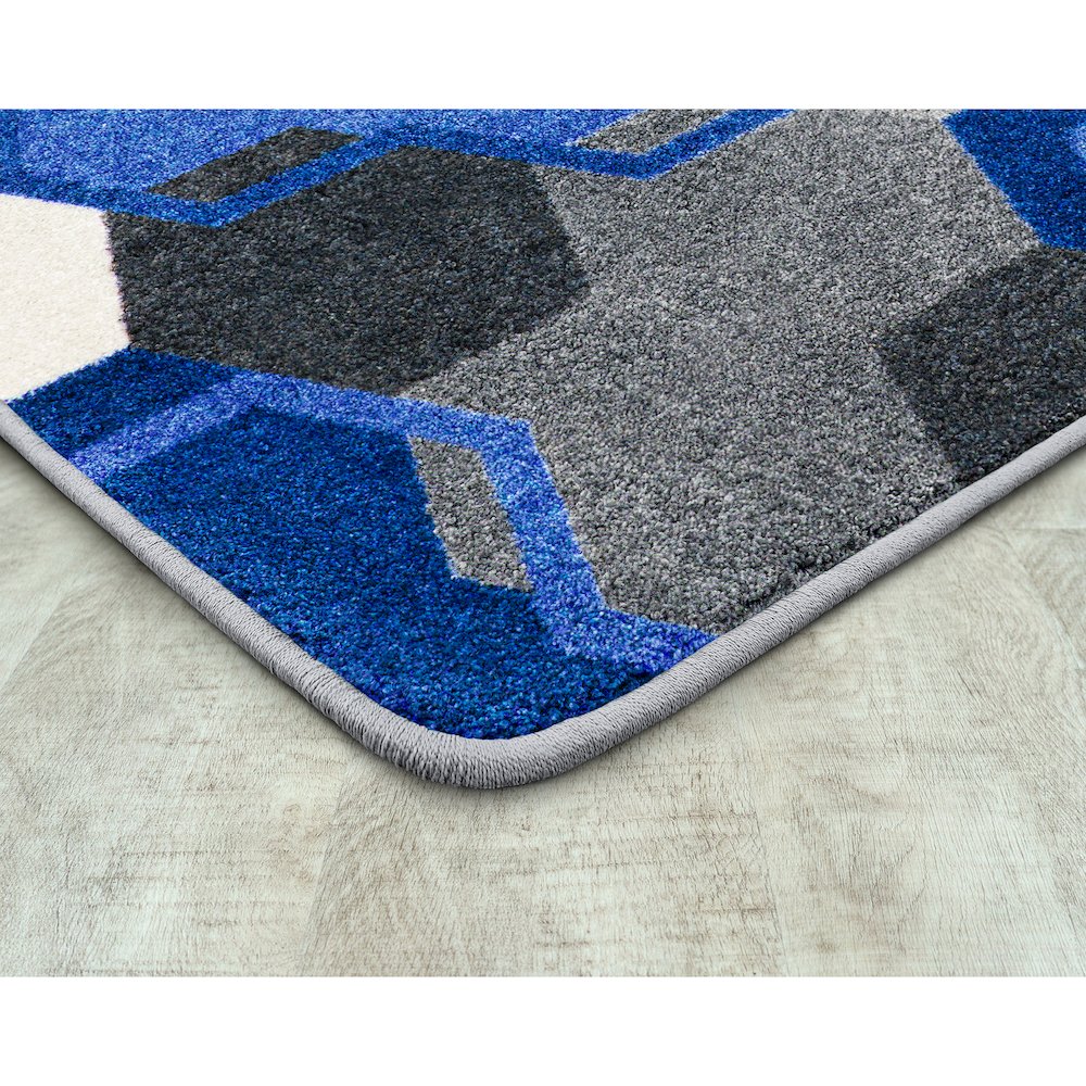Kid Essentials Team Up 10'9" x 13'2" Area Rug in Color Blue. Picture 2