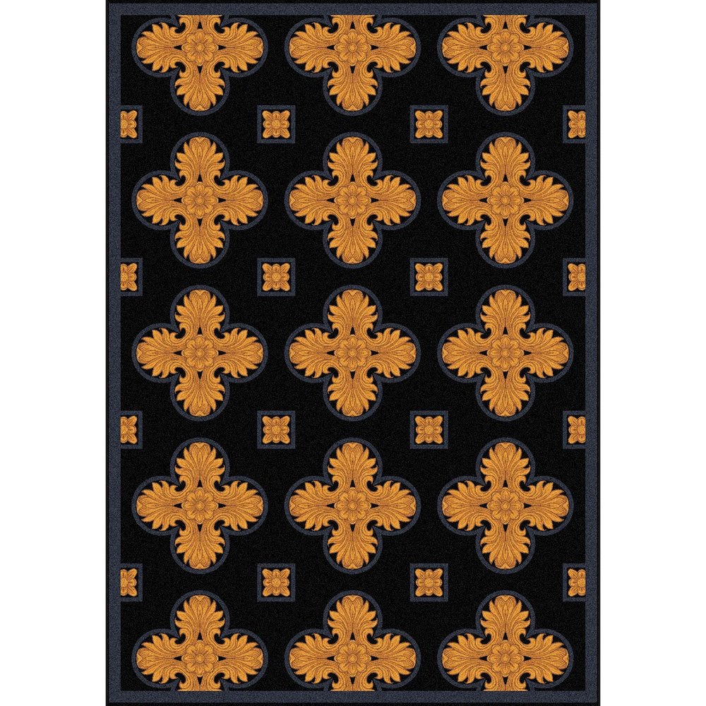 Any Day Matinee Tivoli 7'8" x 10'9" Area Rug in Color Black. Picture 1