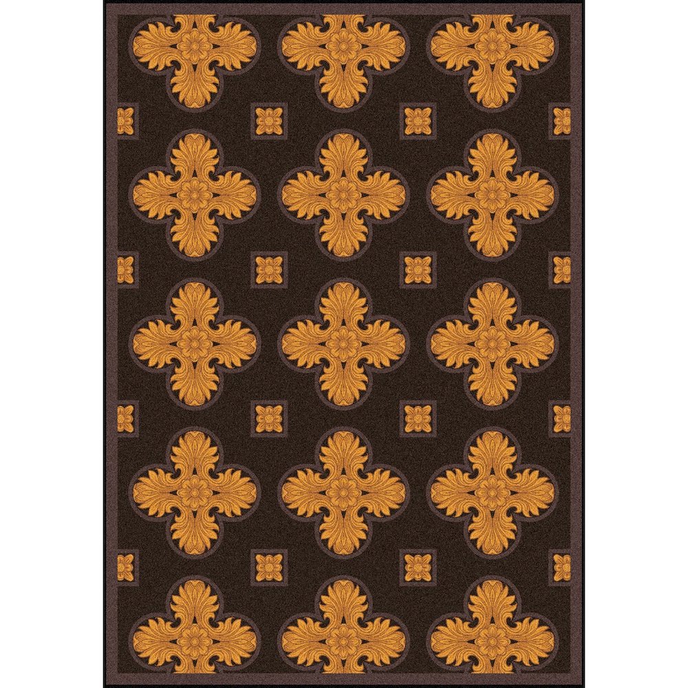 Any Day Matinee Tivoli 7'8" x 10'9" Area Rug in Color Brown. Picture 1
