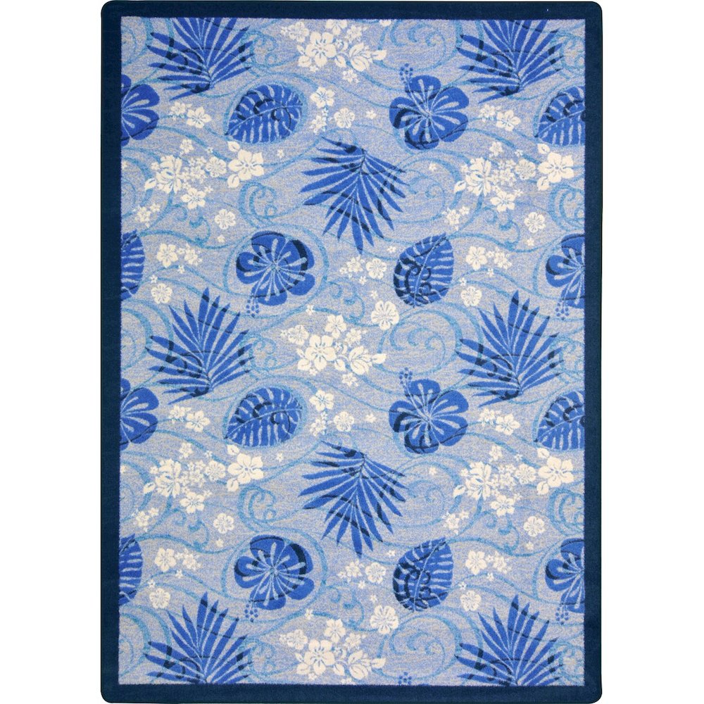 Kaleidoscope Trade Winds 7'8" x 10'9" Area Rug in Color Indigo. Picture 1