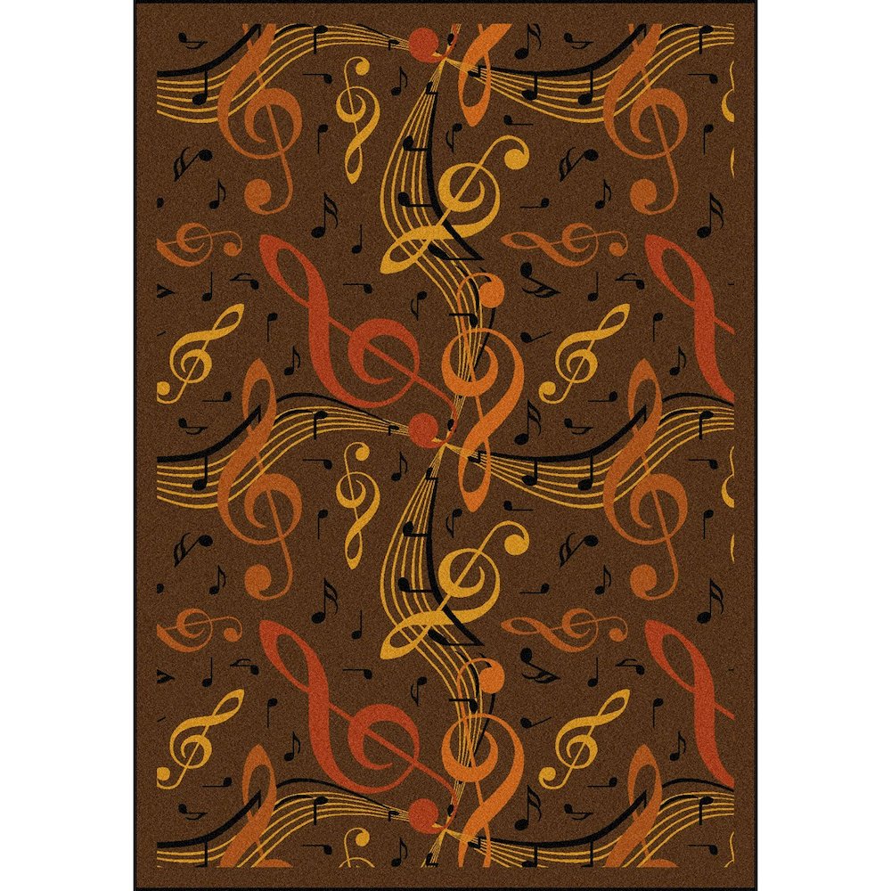 Kid Essentials Virtuoso 7'8" x 10'9" Area Rug in Color Brown. Picture 1