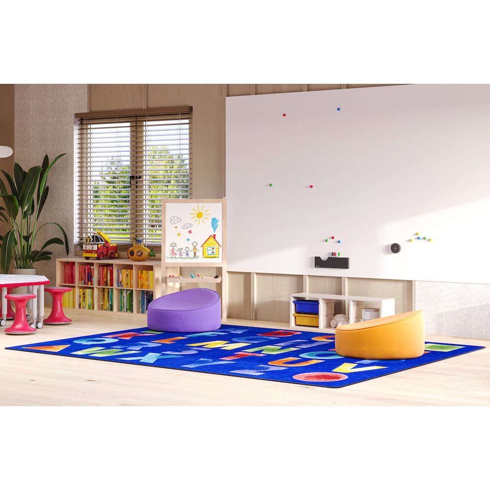 Kid Essentials Watercolor Alphabet 10'9" x 13'2" Area Rug in Color Rainbow. Picture 5