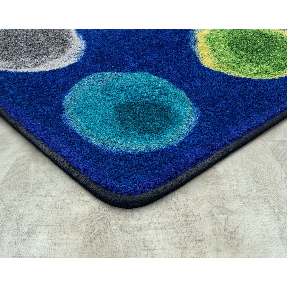 Kid Essentials Watercolor Spots 10'9" x 13'2" Area Rug in Color Marine. Picture 2