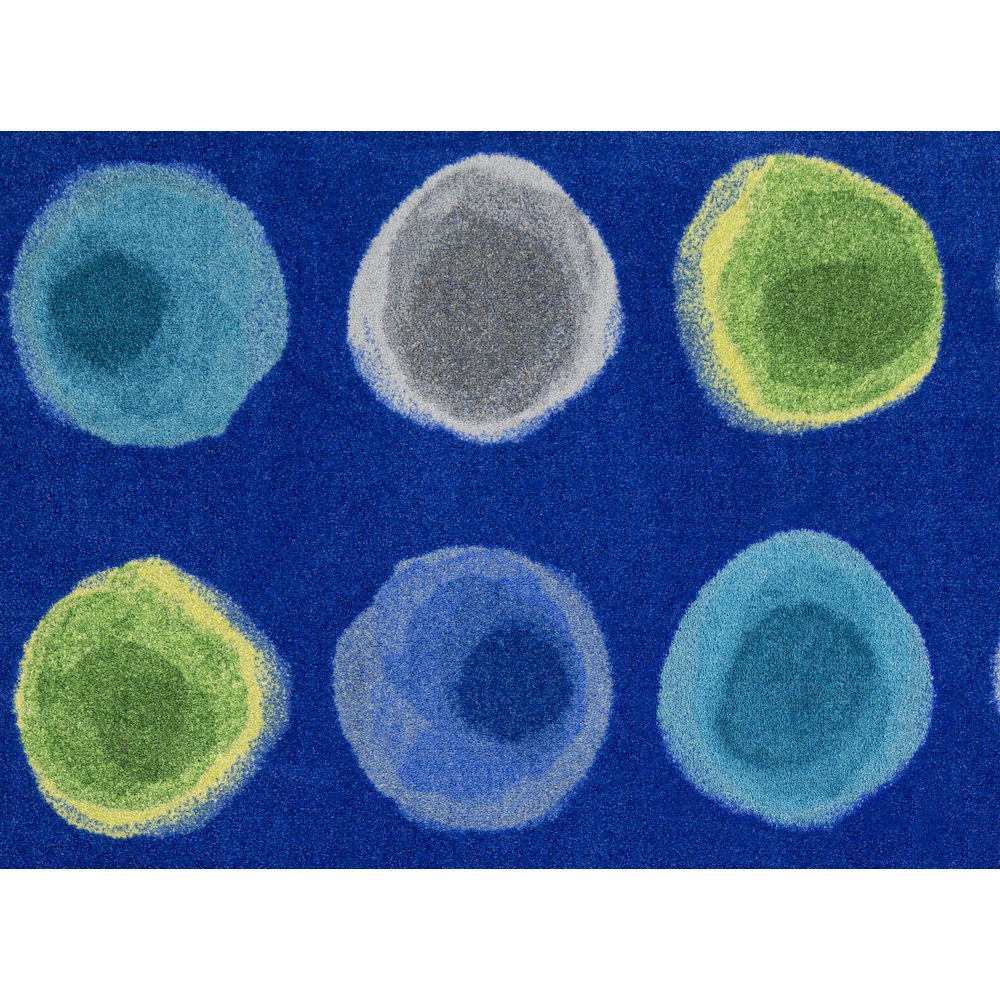 Kid Essentials Watercolor Spots 10'9" x 13'2" Area Rug in Color Marine. Picture 5