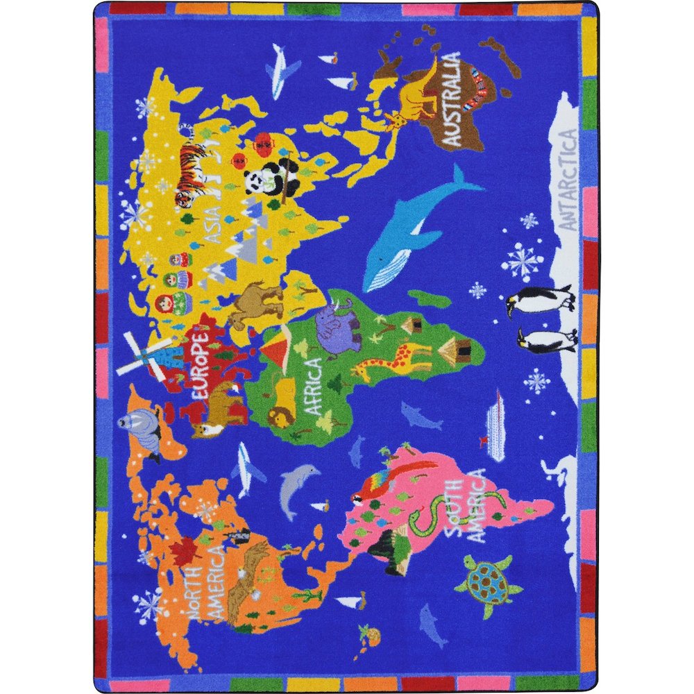 Kid Essentials World of Wonders 10'9" x 13'2" Area Rug in Color Multi. Picture 1