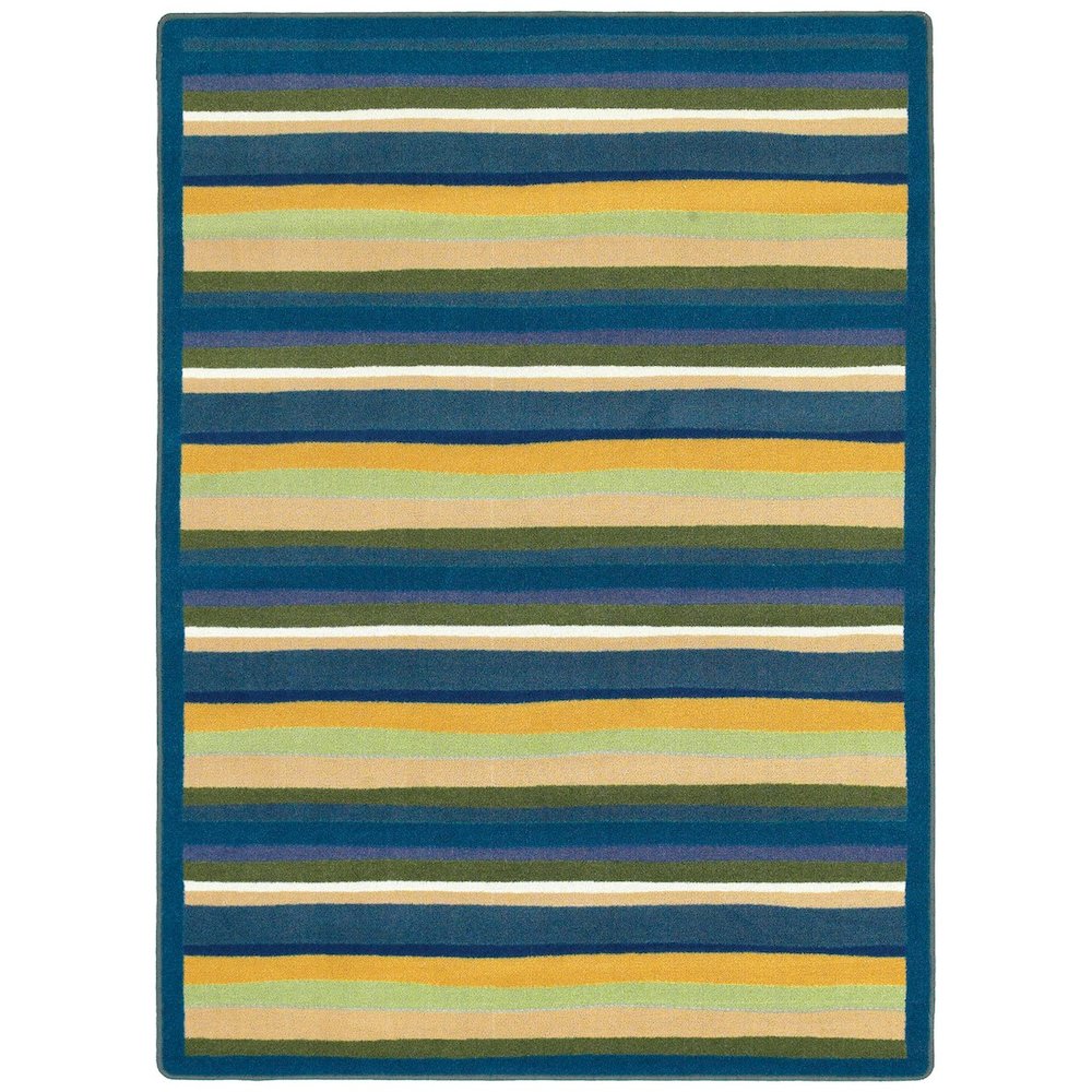 Kid Essentials Yipes Stripes 7'8" x 10'9" Area Rug in Color Bold. Picture 1