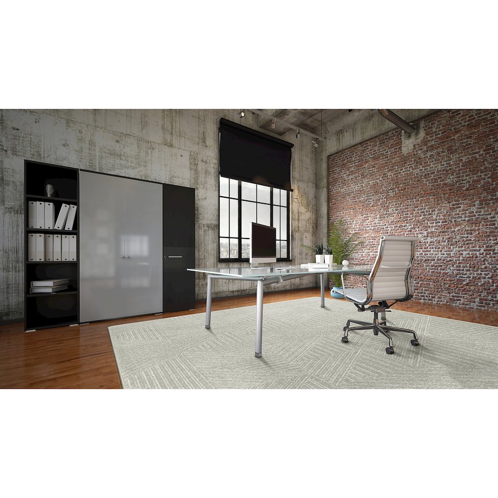 WorkSpace Above Board 10'9" x 13'2" Area Rug in Color Dove. Picture 3