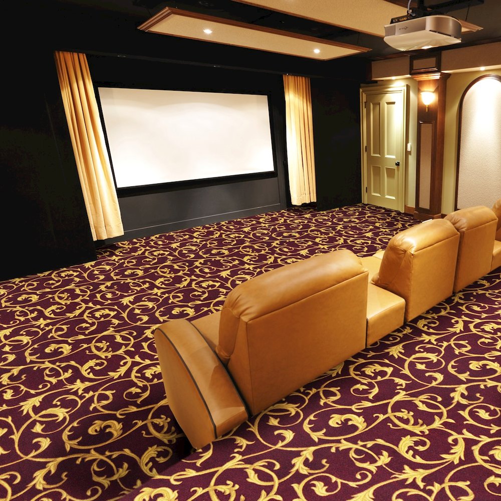 Any Day Matinee Acanthus 10'9" x 13'2" Area Rug in Color Burgundy. Picture 2