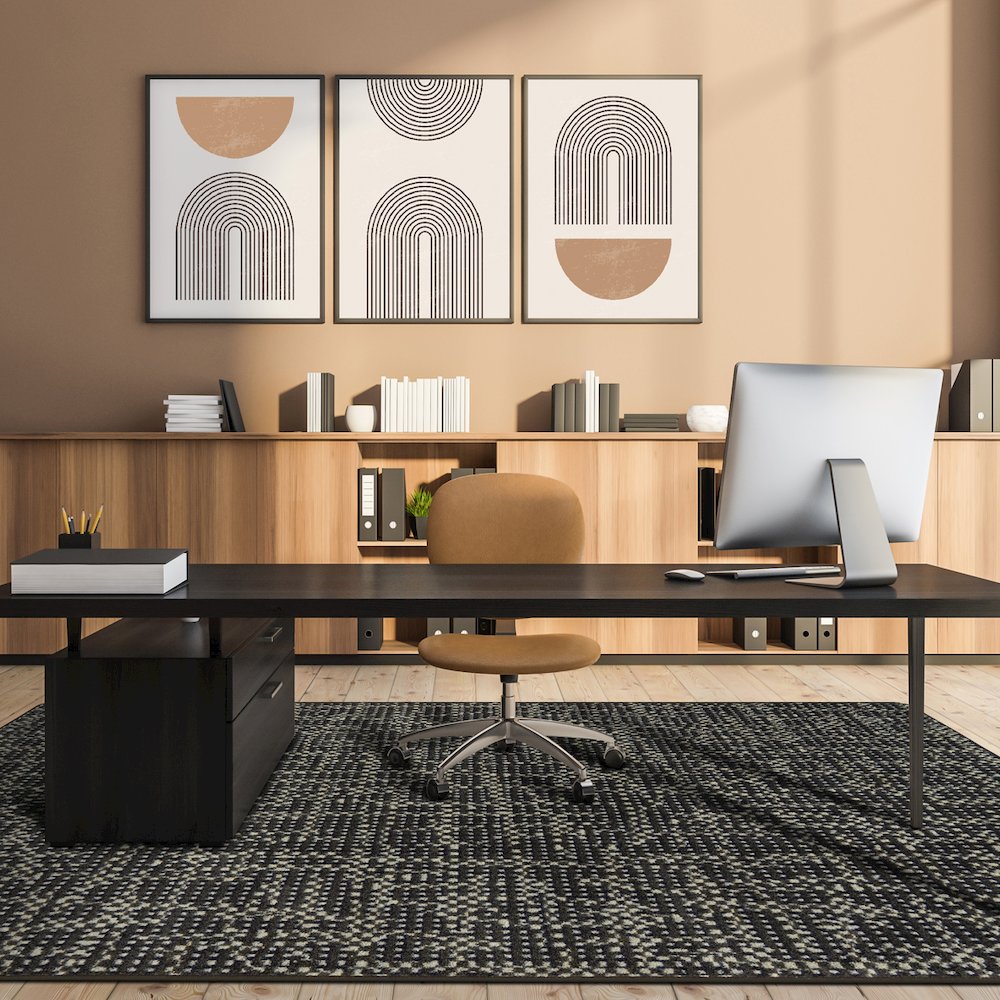 WorkSpace Attractive Choice 10'9" x 13'2" Area Rug in Color Onyx. Picture 3