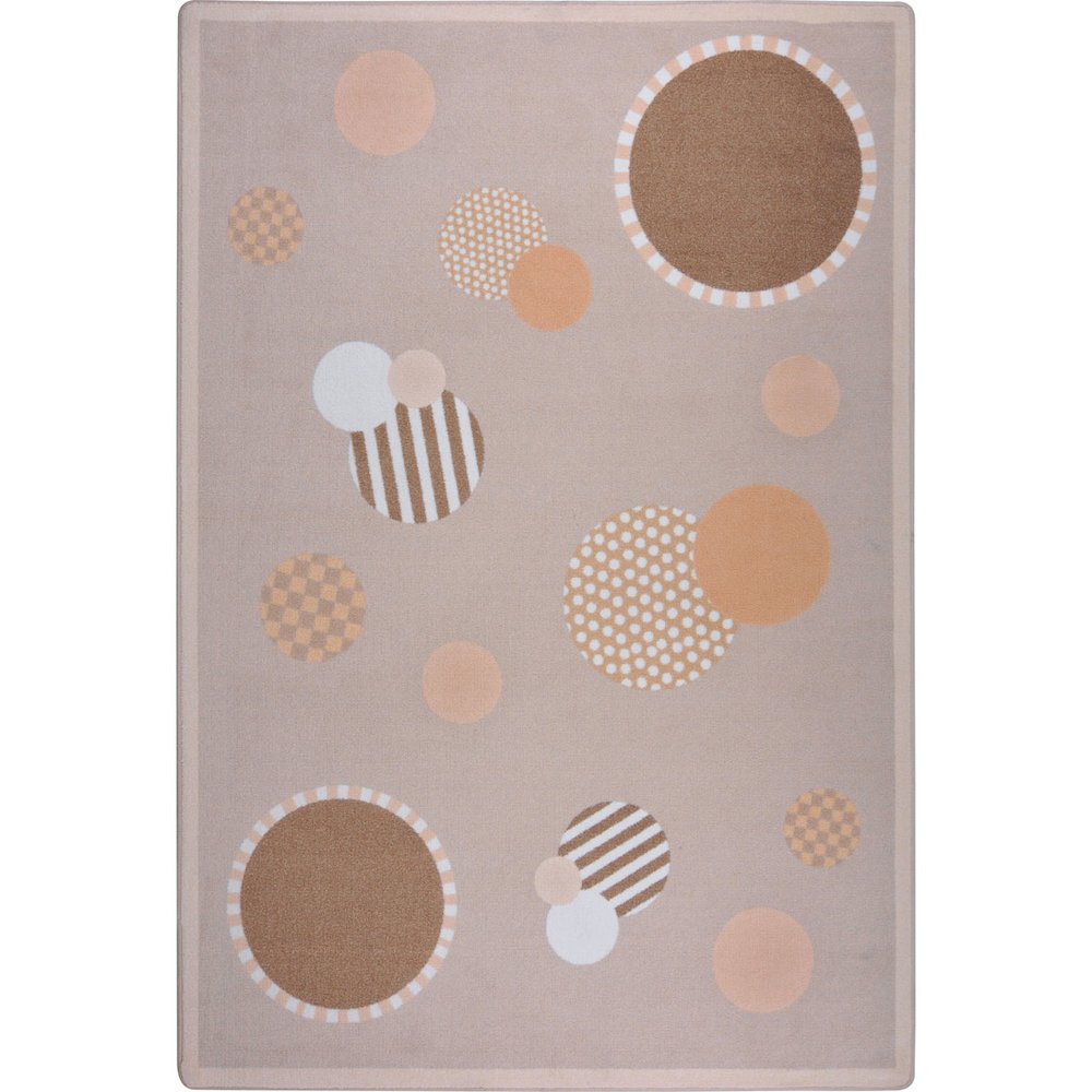 Playful Patterns Baby Dots 10'9" x 13'2" Area Rug in Color Beige. Picture 1