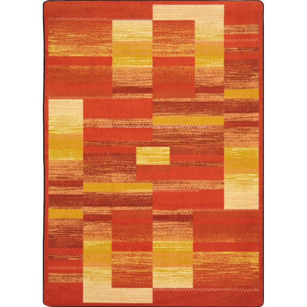 Kid Essentials Boomblox 10'9" x 13'2" Area Rug in Color Orange. Picture 1